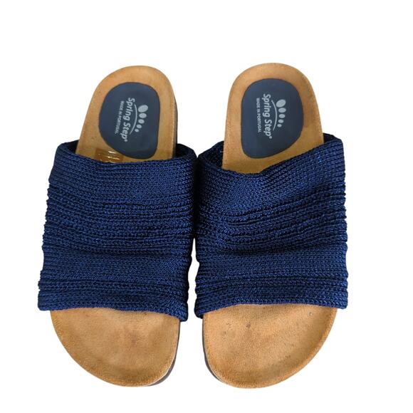 Spring Step Noelena Comfort Sandals Blue Stretchy EU 35 US Women's Size 5 - Picture 4 of 7